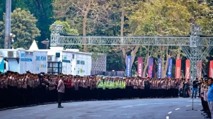 2.373 Personel Gabungan Amankan Duel Indonesia vs Malaysia di SUGBK Malam Ini